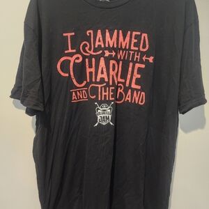 Jammed with Charlie and the Band," with the Volunteer Jam logo Black T-Shirt L